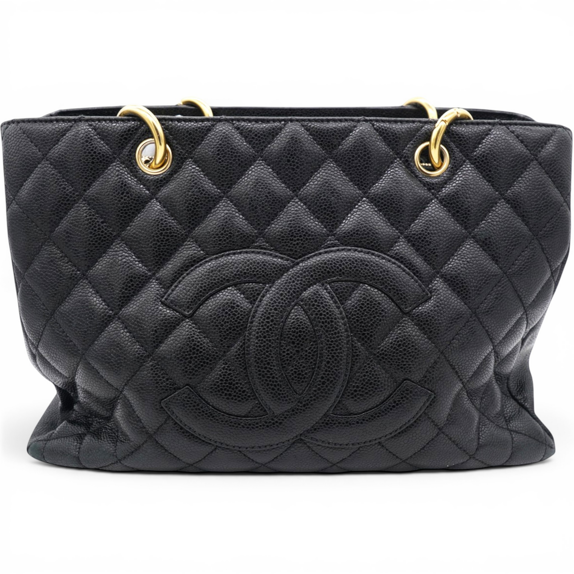 Chanel Caviar Quilted Grand Timeless Shopping Tote GTT Black 