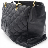 Chanel Caviar Quilted Grand Timeless Shopping Tote GTT Black 
