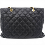 Chanel Caviar Quilted Grand Timeless Shopping Tote GTT Black 