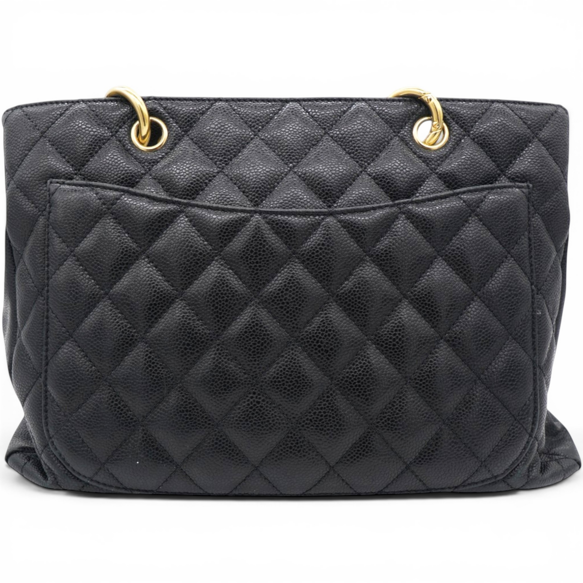 Chanel Caviar Quilted Grand Timeless Shopping Tote GTT Black 