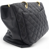 Chanel Caviar Quilted Grand Timeless Shopping Tote GTT Black 