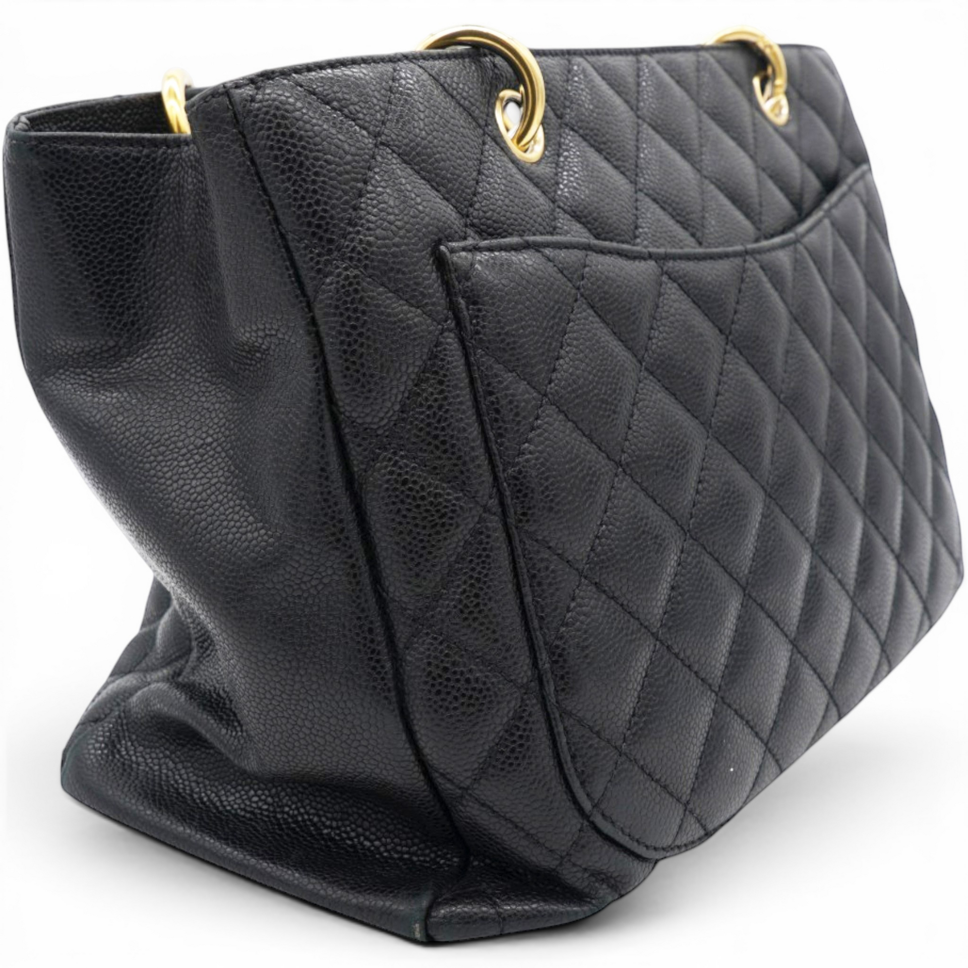 Chanel Caviar Quilted Grand Timeless Shopping Tote GTT Black 