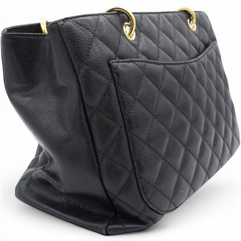 Chanel Caviar Quilted Grand Timeless Shopping Tote GTT Black 