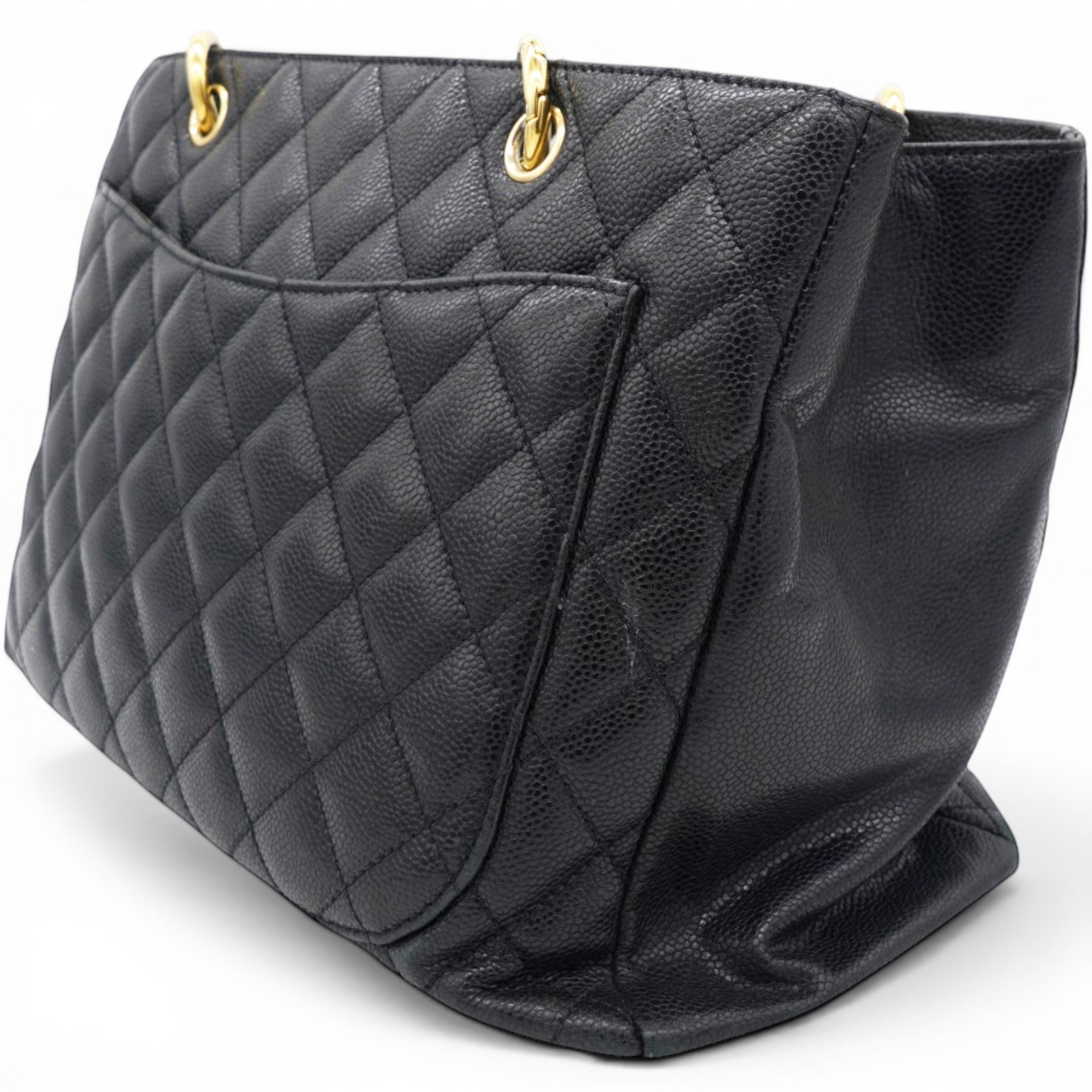 Chanel Caviar Quilted Grand Timeless Shopping Tote GTT Black 
