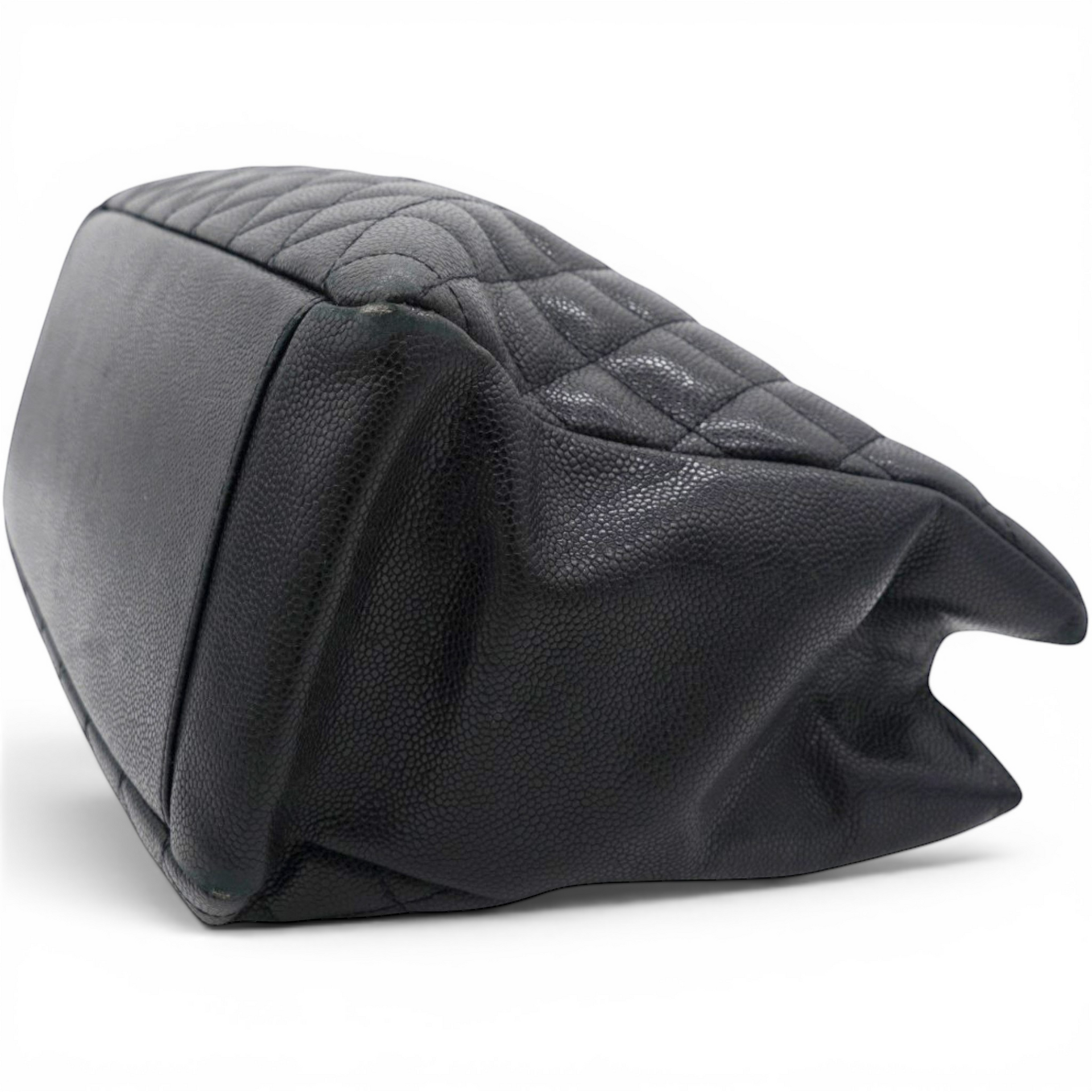 Chanel Caviar Quilted Grand Timeless Shopping Tote GTT Black 