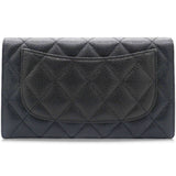 Chanel Caviar Quilted Long Wallet Black