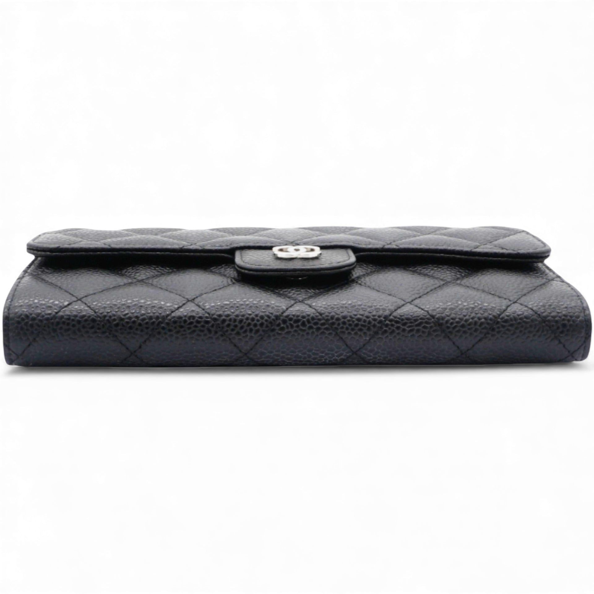 Chanel Caviar Quilted Long Wallet Black