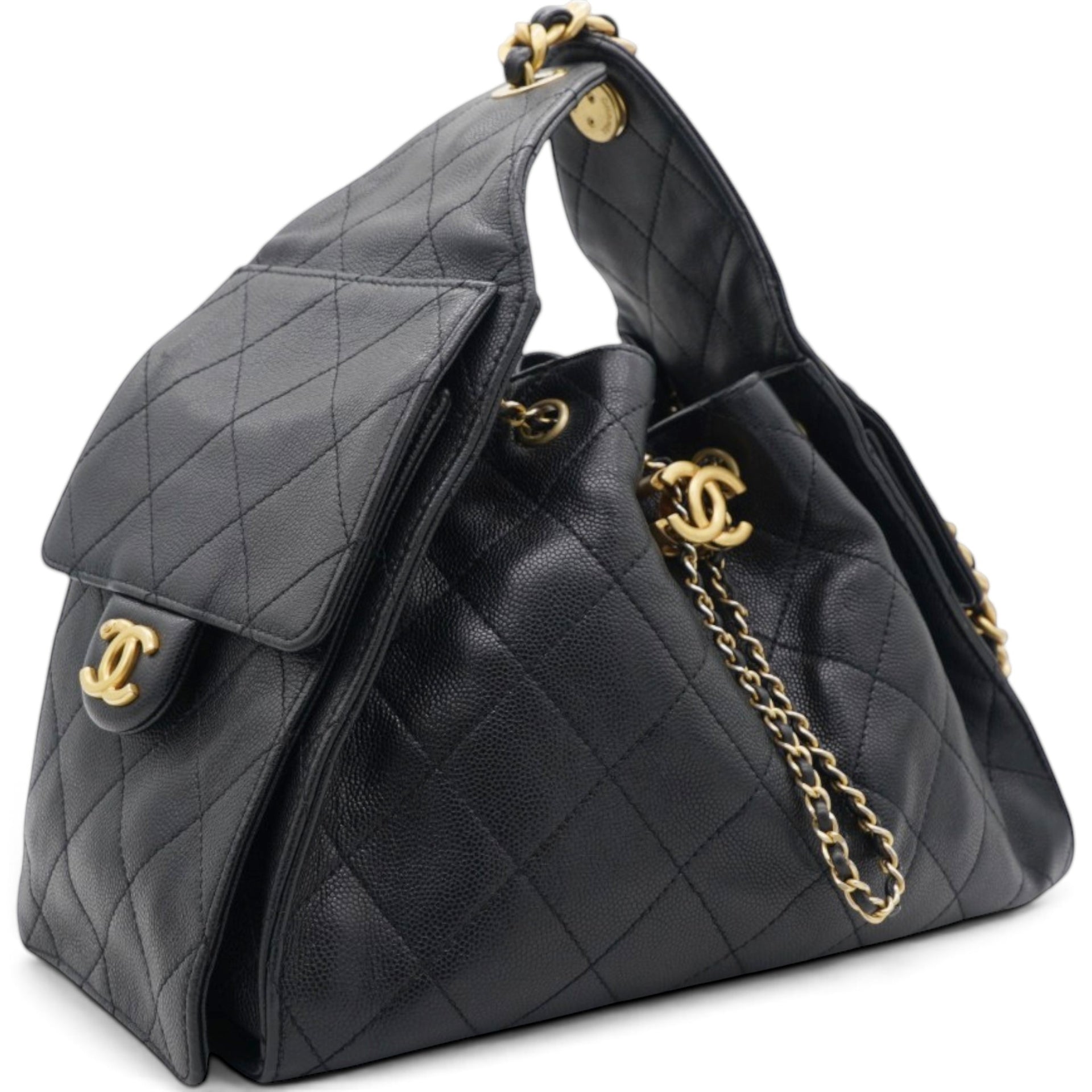 Chanel Caviar Quilted Small Chanel 25 Handbag Black 