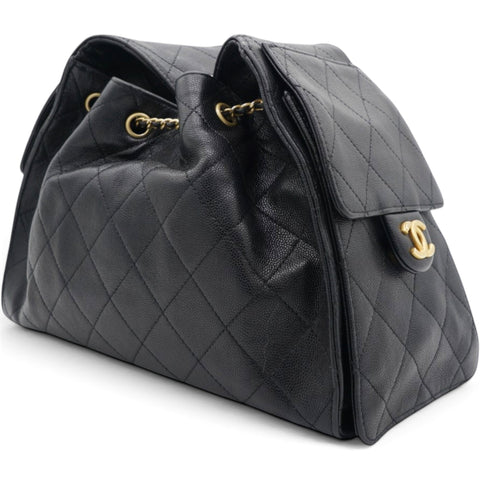 Chanel Caviar Quilted Small Chanel 25 Handbag Black 