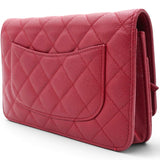 Chanel Caviar Quilted Wallet On Chain WOC Red 