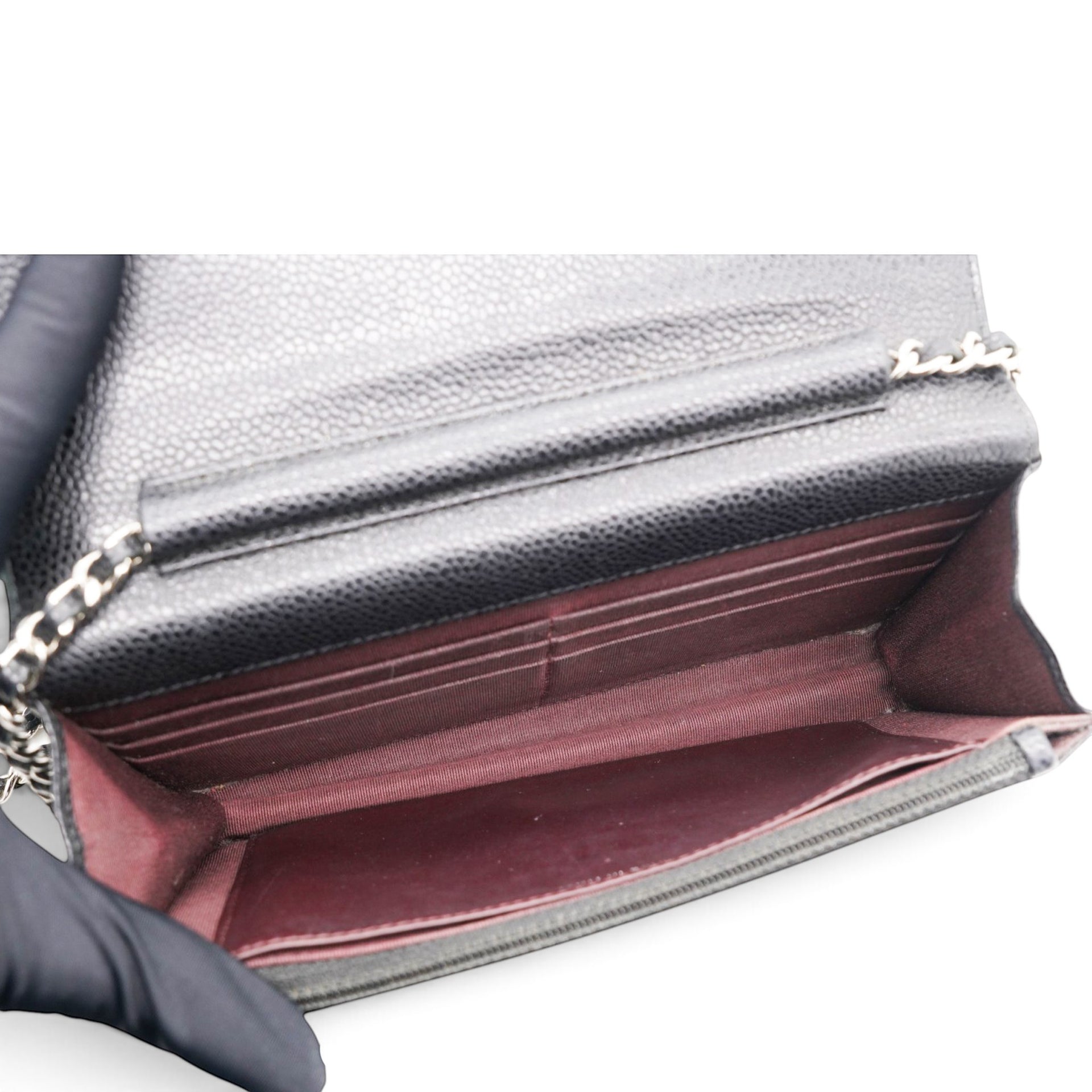 Chanel Caviar Quilted Wallet on Chain WOC Black 