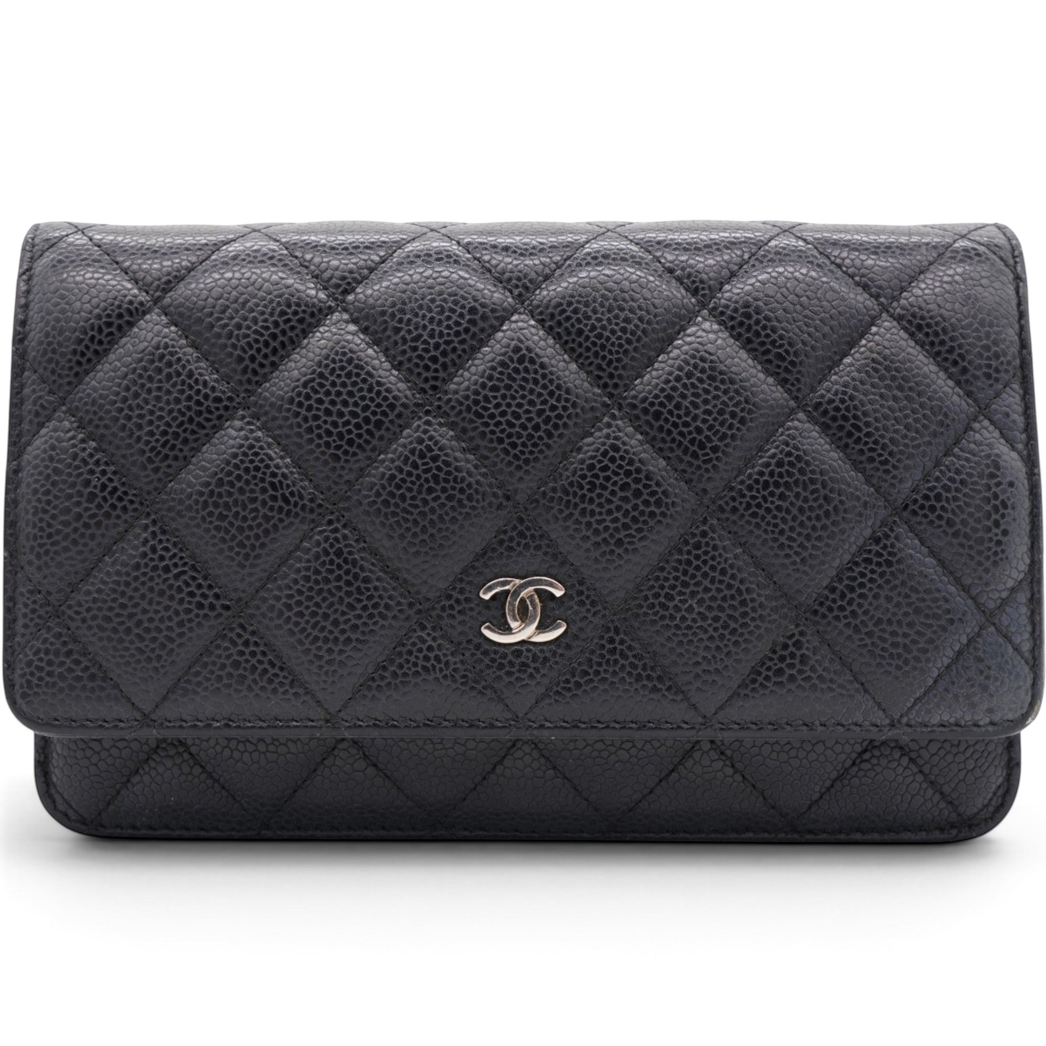 Chanel Caviar Quilted Wallet on Chain WOC Black 