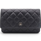 Chanel Caviar Quilted Wallet on Chain WOC Black 
