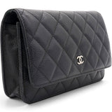 Chanel Caviar Quilted Wallet on Chain WOC Black 