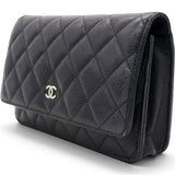 Chanel Caviar Quilted Wallet on Chain WOC Black 