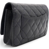Chanel Caviar Quilted Wallet on Chain WOC Black 