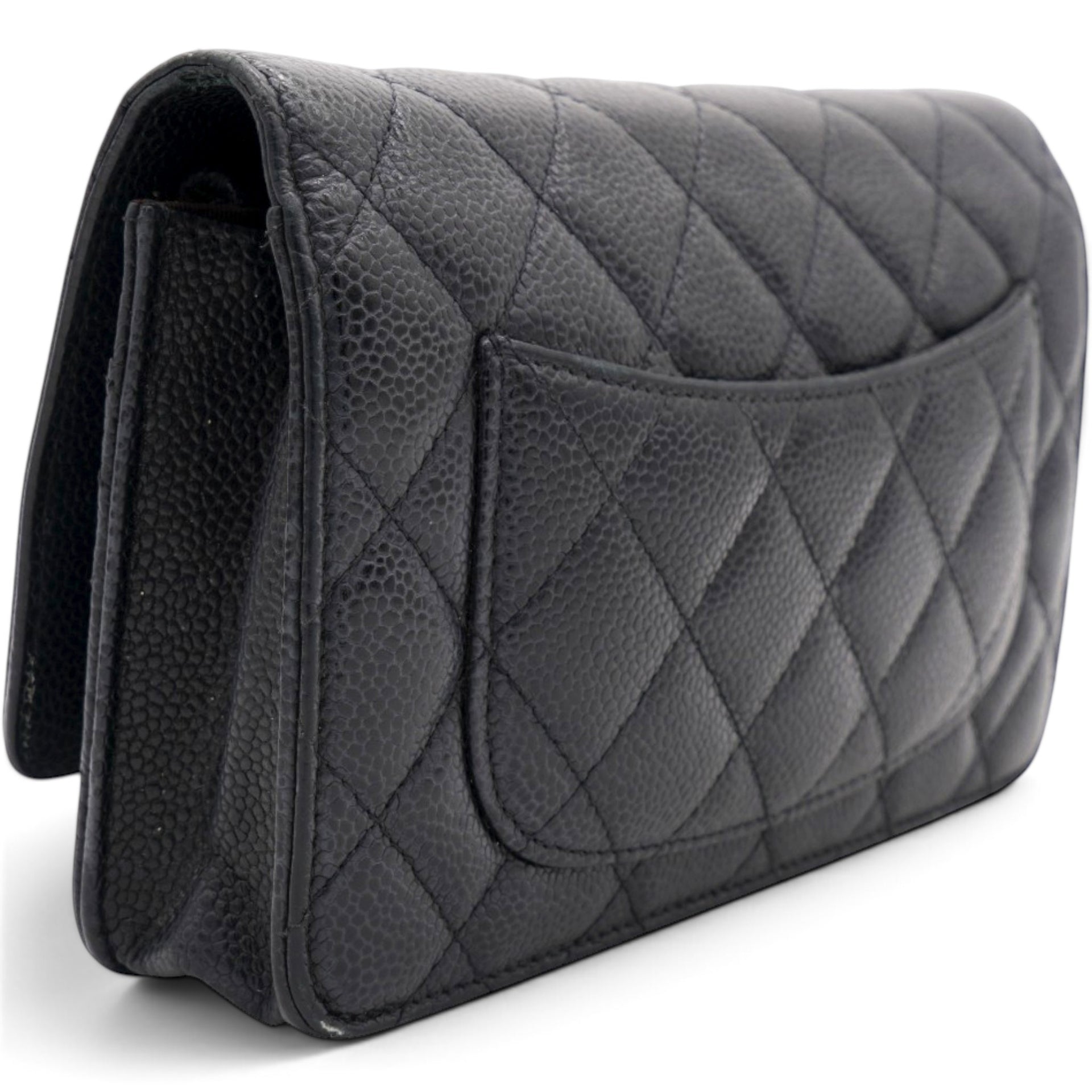 Chanel Caviar Quilted Wallet on Chain WOC Black 
