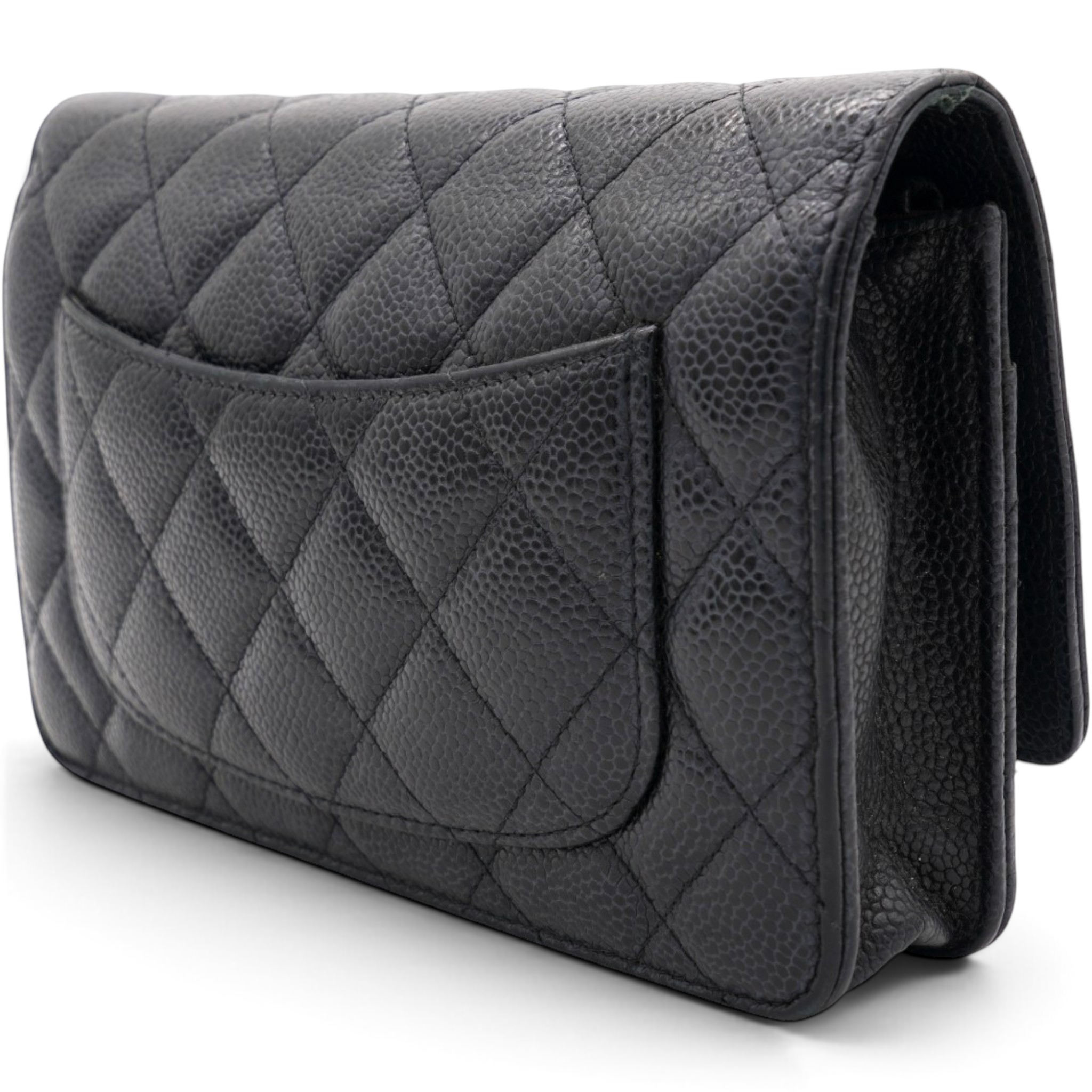 Chanel Caviar Quilted Wallet on Chain WOC Black 