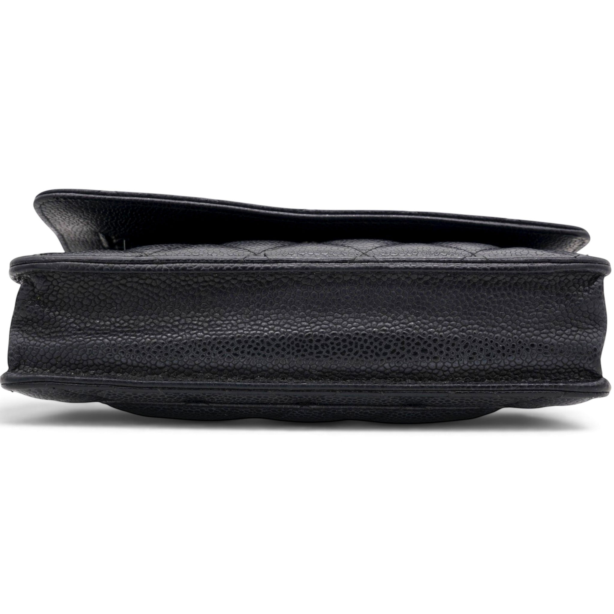 Chanel Caviar Quilted Wallet on Chain WOC Black 
