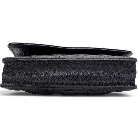 Chanel Caviar Quilted Wallet on Chain WOC Black 