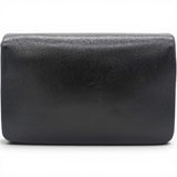 Chanel Flap Bag Black Shiny Grained Calfskin Brushed Gold Hardware 