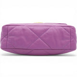 Chanel Goatskin Quilted Small Chanel 19 Flap Purple 