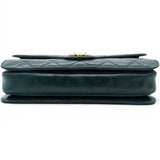 Chanel Green Quilted Glazed Calfskin Perfect Edge Flap Bag Gold Hardware 