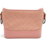 Chanel Iridescent Aged Calfskin Quilted Small Gabrielle Hobo Rose Rose 