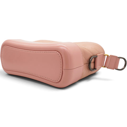 Chanel Iridescent Aged Calfskin Quilted Small Gabrielle Hobo Rose Rose 