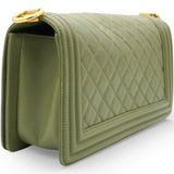 Chanel Lambskin Medium Leboy Flap Green
