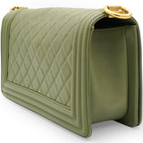Chanel Lambskin Medium Leboy Flap Green