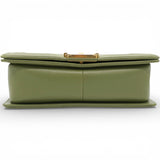 Chanel Lambskin Medium Leboy Flap Green