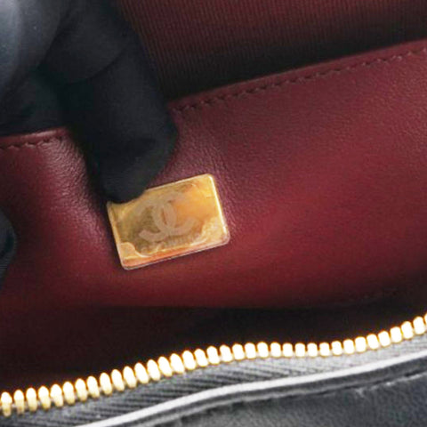 Chanel Lambskin Quilted CC In Love Heart Bag Black 