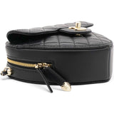 Chanel Lambskin Quilted CC In Love Heart Bag Black 