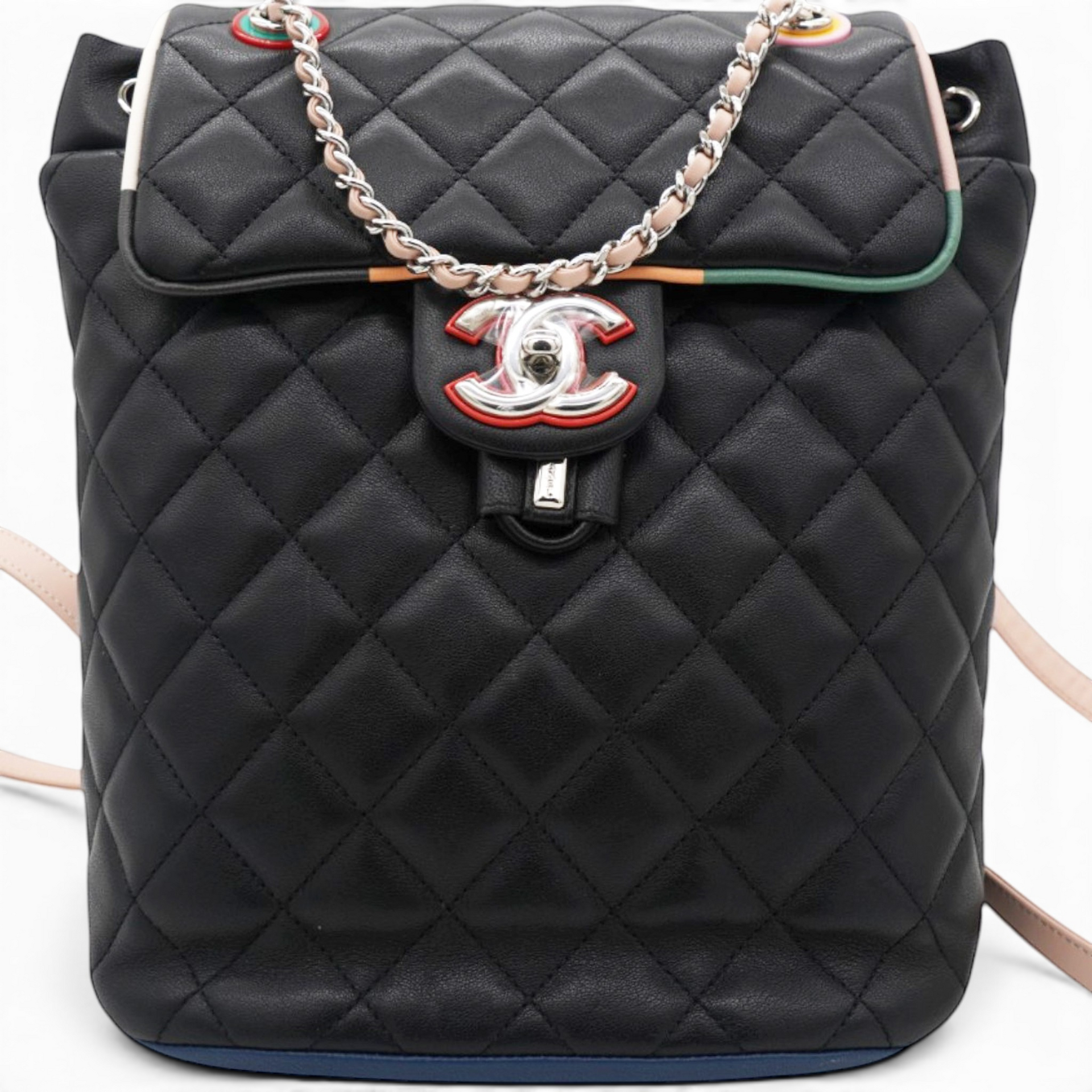 Chanel Lambskin Quilted Cuba Urban Spirit Backpack Black 