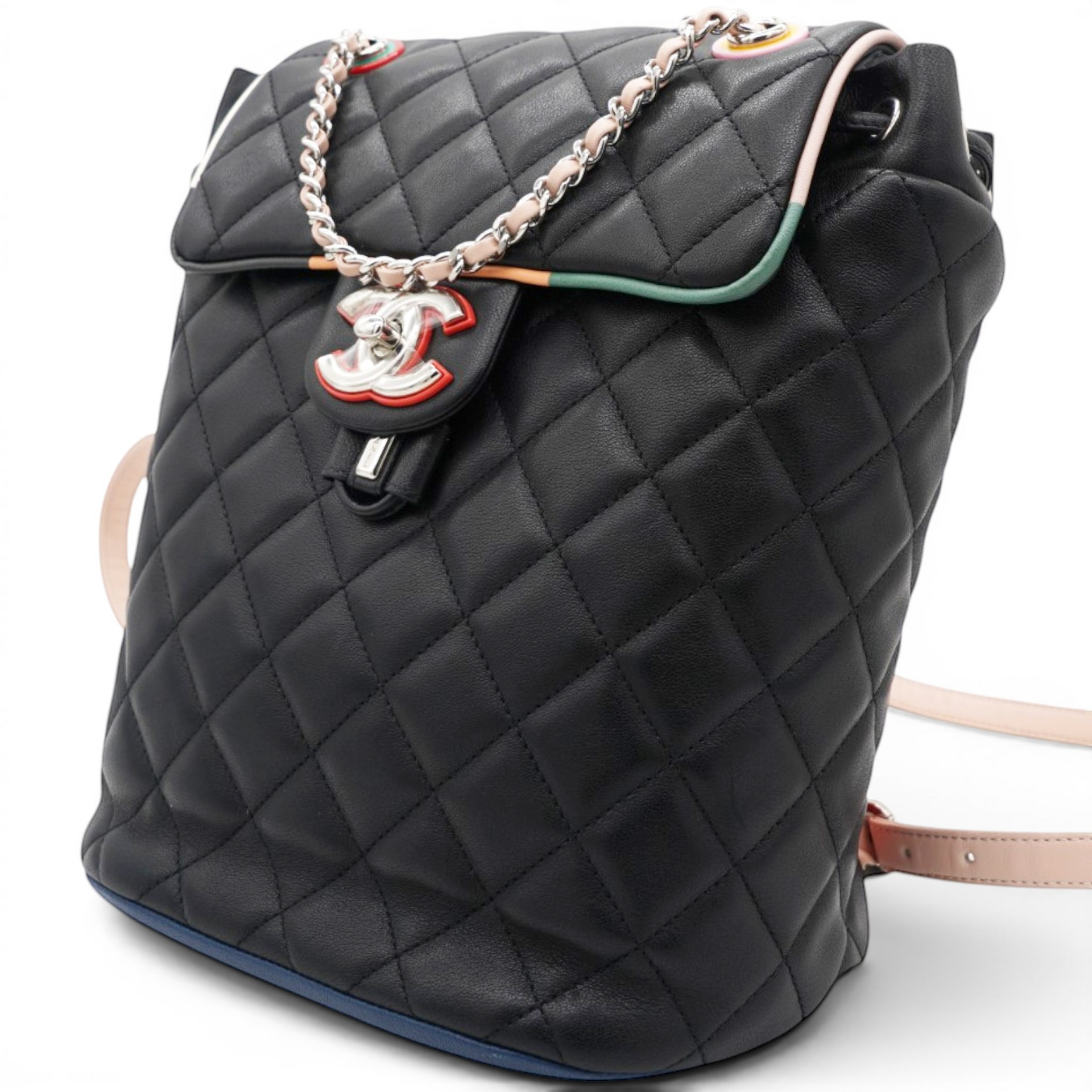 Chanel Lambskin Quilted Cuba Urban Spirit Backpack Black 