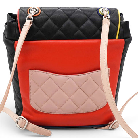 Chanel Lambskin Quilted Cuba Urban Spirit Backpack Black 
