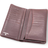 Chanel Lambskin Quilted Long Wallet Black