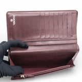 Chanel Lambskin Quilted Long Wallet Black