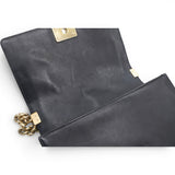 Chanel Lambskin Quilted Medium Boy Flap Black 