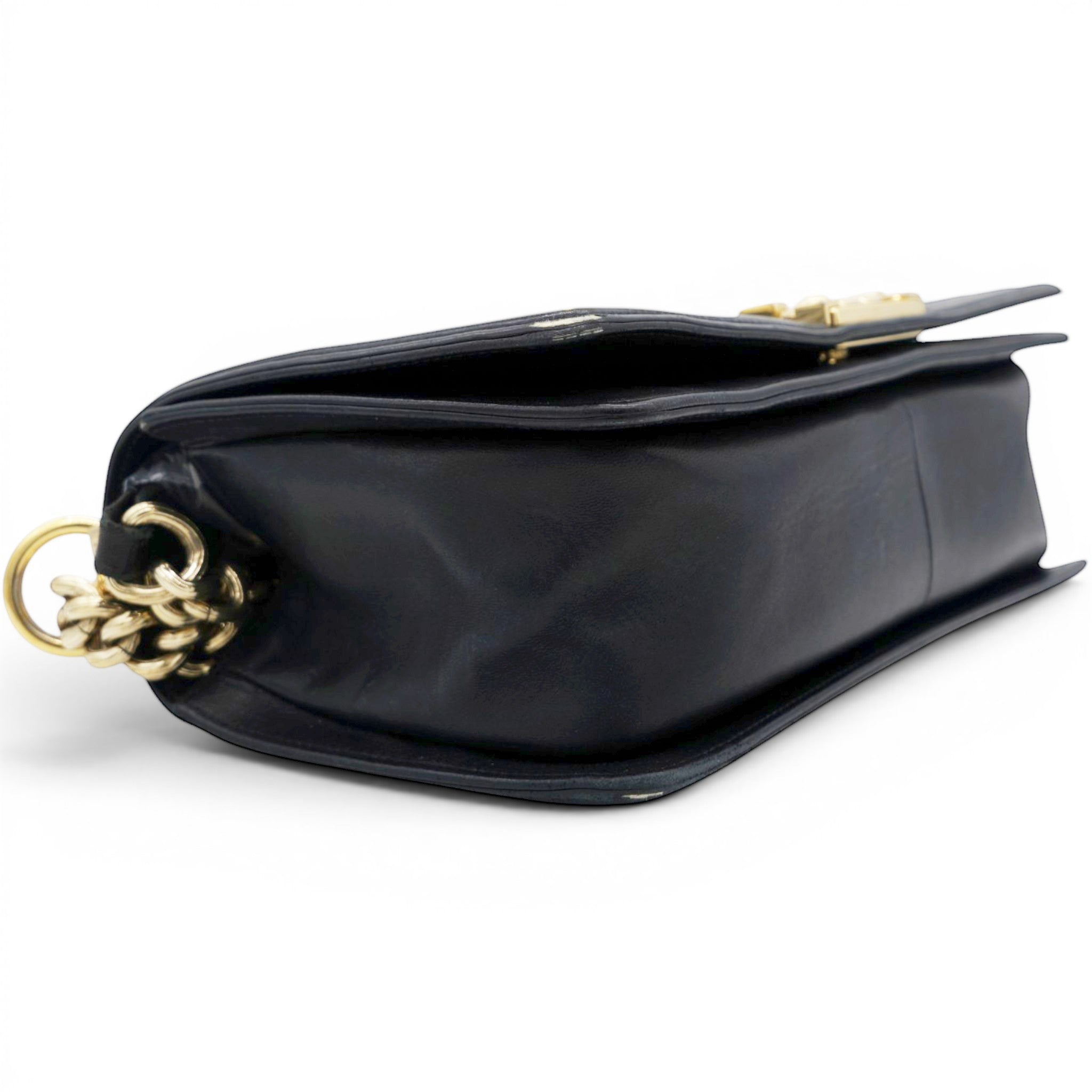 Chanel Lambskin Quilted Medium Boy Flap Black 