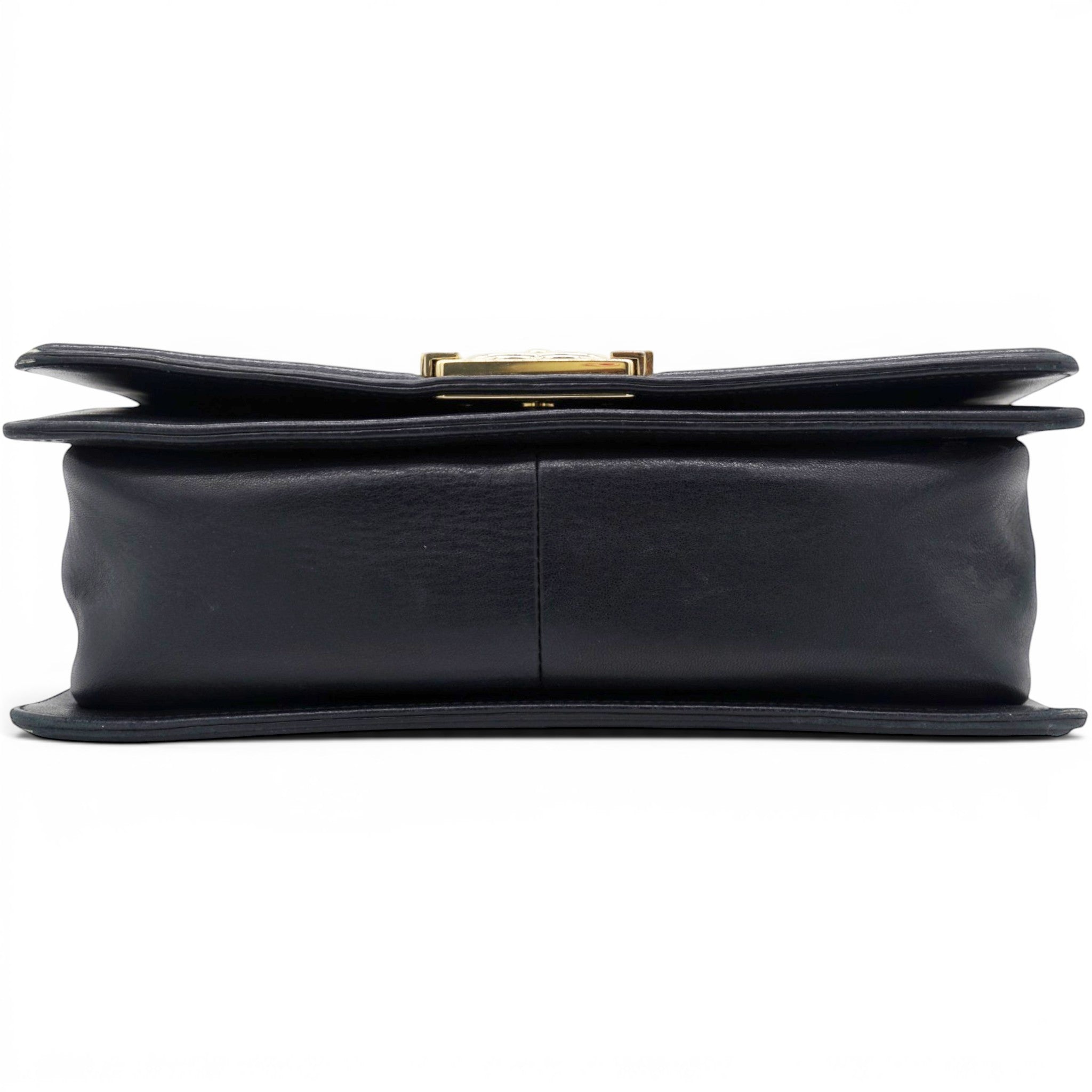 Chanel Lambskin Quilted Medium Boy Flap Black 