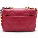 Chanel Lambskin Quilted Medium Chanel 19 Flap Red 