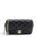 Chanel Lambskin Quilted Mini My Precious Flap Black 