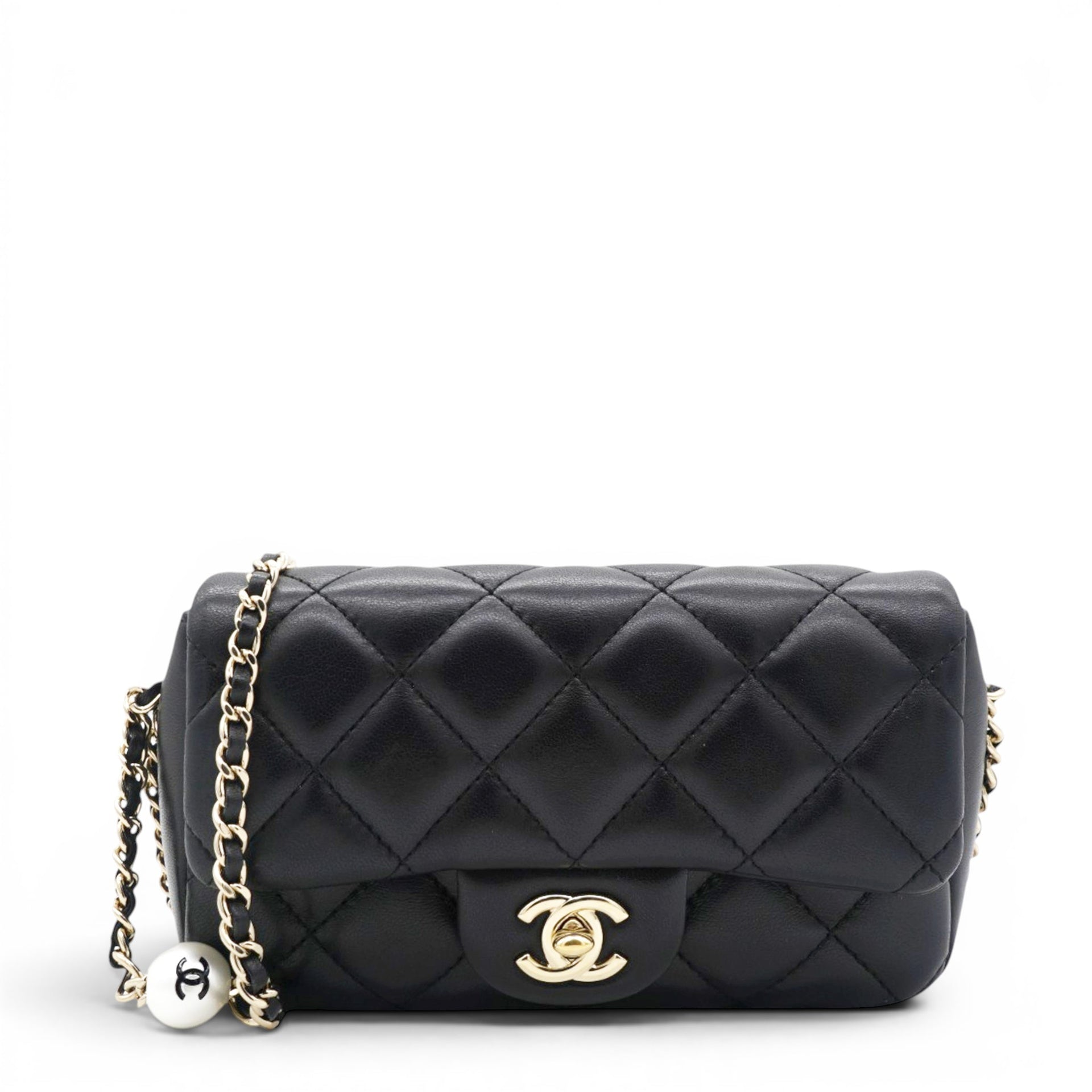 Chanel Lambskin Quilted Mini My Precious Flap Black 