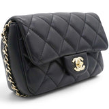 Chanel Lambskin Quilted Mini My Precious Flap Black 