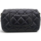 Chanel Lambskin Quilted Mini My Precious Flap Black 