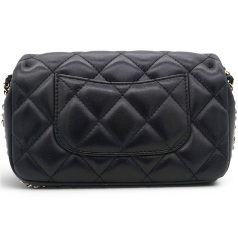 Chanel Lambskin Quilted Mini My Precious Flap Black 