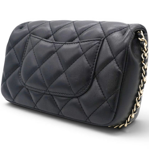 Chanel Lambskin Quilted Mini My Precious Flap Black 