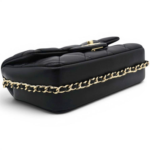 Chanel Lambskin Quilted Mini My Precious Flap Black 